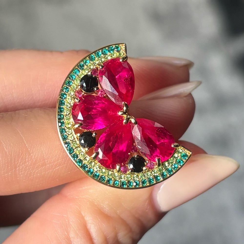 Size 5 Kate Spade Watermelon Ring - Picture 2 of 5